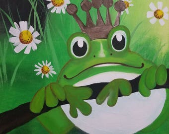Frog Prince Happy Birthday Banner DIY Printable