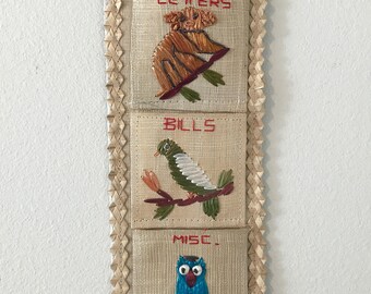 Wall Hanging Mail Organizer wall mail holder | etsy Wall Hanging Mail Organizer wall mail holder | etsy