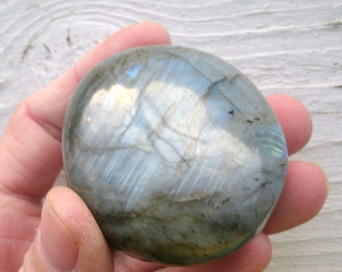 Labradorite Freeform Polished Palm Stone, Spectrolite, multi colored, meditation stone, metaphysical, crystal healing, Stone of Magic, OOAK