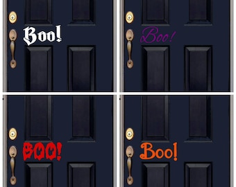 Boo Halloween Door Decal