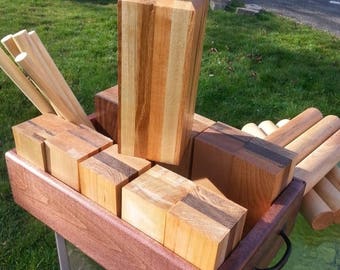 End Of Summer Sale Kubb set handmade from hardwoods