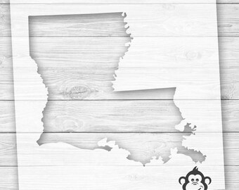 Louisiana outline | Etsy
