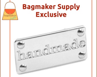 Handmade Purse Embellishment Plate, Shiny Nickel Finish, 1 Set Pack, Handbag Craft Making Hardware Supplies, Bag Bling, EMB-AA001