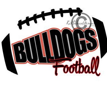 Bulldog Football Svg, Football Svg, Football Dxf