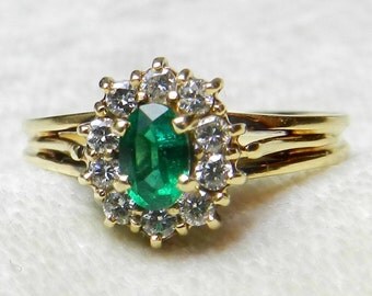 Vintage emerald ring | Etsy