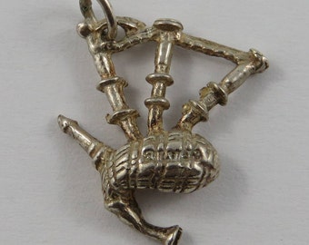Bagpipes Silver Vintage Charm For Bracelet
