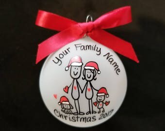 Family ornament,Personalized family Christmas ornament,custom personalized family christmas ornament,angle ornament,handpainted, gift