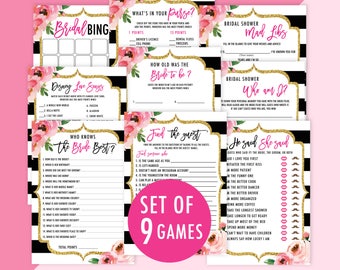 Kate Bridal Shower, Printable Bridal Shower Game Bundle, Spade Theme Bridal Games, Kate Bridal Game Package, Instant Download