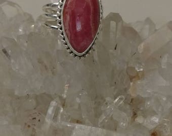 Rhodochrosite Ring Size 8