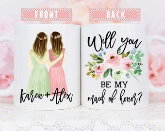 Maid of Honor Proposal Mug, Will you Be My Maid of Honor Mug, Proposal Mug for Maid of Honor, Proposal Mug, Matron of honor Proposal Mug