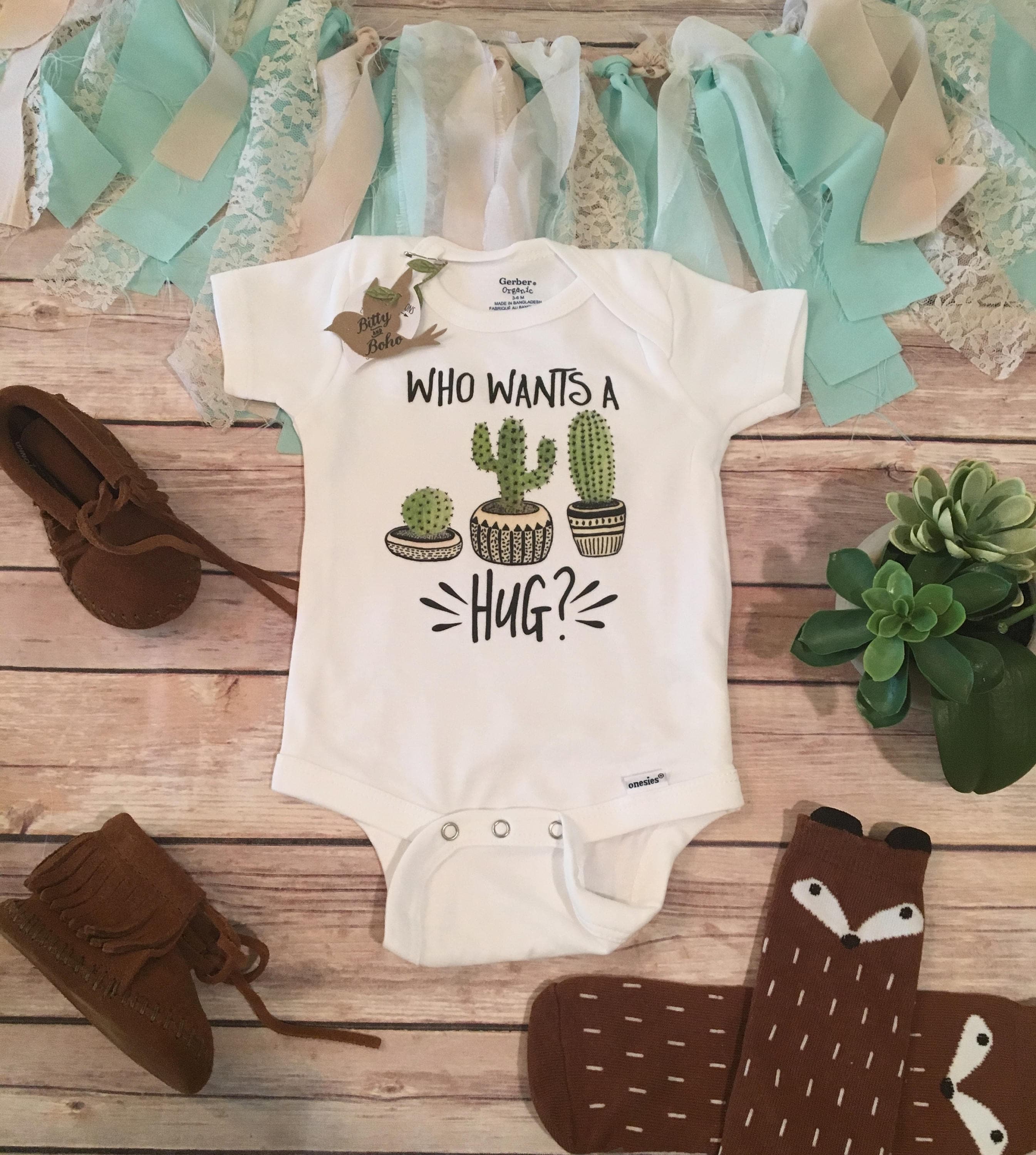 Cactus Onesie® Funny Onesies Funny Baby Onesies Baby Shower