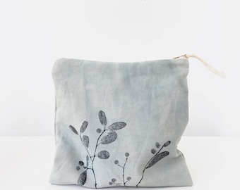 Eco bag, Sock knitting bag, Organic project bag knitting, Crochet bag, Toiletry bag, Cosmetics pouch, Makeup bag, Organiser, Plant dyed