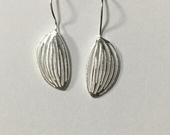Sterling Silver Cocoa Pod Earrings