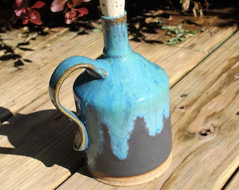 16 oz Wheel Thrown Stoneware Bottle