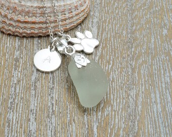 Personalized Pet Memorial Jewelry, Personalized Pet Loss Gifts, Loss Of Pet Jewelry, Pet Remembrance Jewelry, SeaGlass Jewelry, Dog Loss