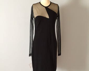 Black Party Dress / One Shoulder Dress / Unique Dress