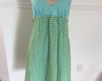 Summer dress aqua minth vintage