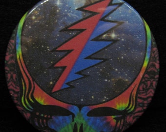 Grateful Dead Pin Back ~Steal Your Face/Lightning Bolt Grateful Dead Badge~