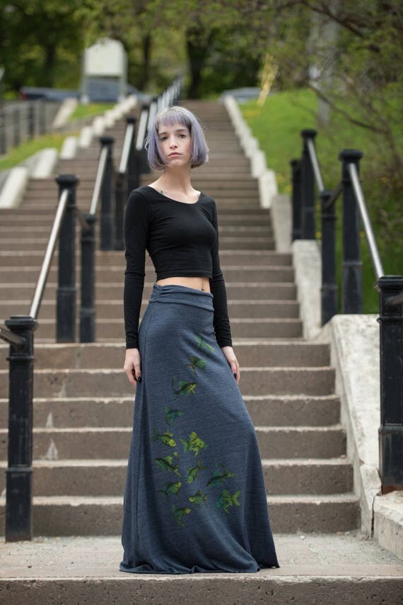 Fish Maxi Skirt