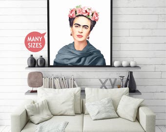 Frida Kahlo Poster Frida Art Deco Boho Prints Mexican Art Frida Print Poster Vintage Frida Kahlo Wall Art Frida Kahlo Painting Mexican Print