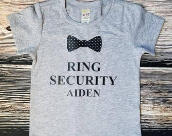 Ring Security Shirt, Ring Bearer Shirt, Wedding Rehearsal Shirt