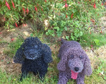 Custom Wire sculpture of a dog/cat/pet. Custom portrait. Dog portrait Cat portrait. Christmas gift. Sculpture. Garden ornament lGarden decor