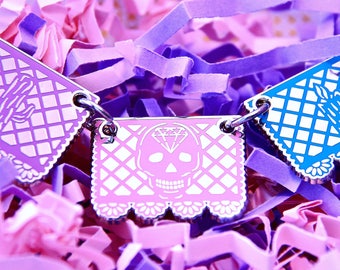 Papel Picado Bunting Enamel Pin
