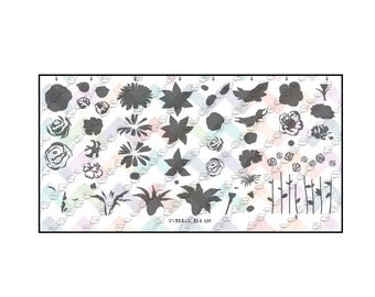 Nailed It 10 - Floral layers 2 - nail stamping plate