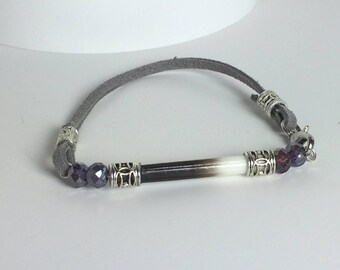 Porcupine Quill Suede Bracelet