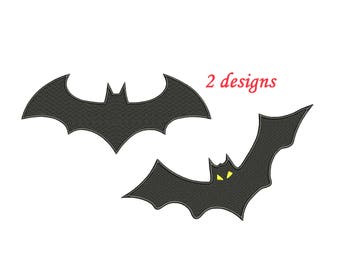 Batman Embroidery Design - 2 designs, 3,4,5,6 inch size each instant download