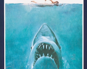 Jaws Cult Horror Film Movie Poster Print Steven Spielberg Retro Vintage A1 A2 A3 A4