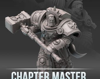 28mm wargaming and collectible miniature, Chapter Master by "W" Artel