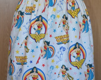 Wonder Woman skirt with Gold elastic waistband