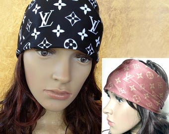 Stretch Headband Buff or infinity scarf with LV design.