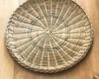 Woven Basket Wall Decor flat wall basket | etsy Woven Basket Wall Decor flat wall basket | etsy