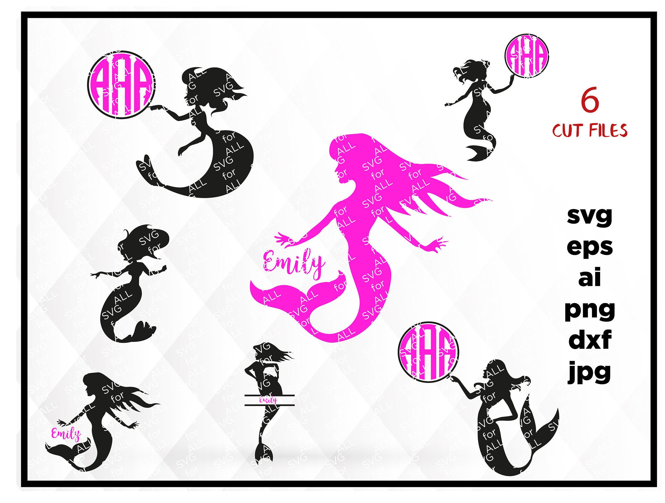 Download Mermaid Svg, Mermaid Monogram Svg, Mermaid Svg Files ...