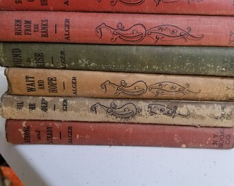 Vintage Lot of Horatio Alger, Jr. Books Set of 7
