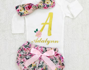 Newborn Girl Coming Home Outfit, Newborn Girl Outfit,Personalized Newborn Outfit,Baby Girl Coming Home Outfit,Coming Home Outfit Baby Girl,