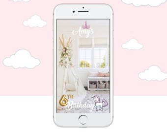Unicorn Snapchat Filter, Snapchat Geofilter unicorn, Snapchat Geofilter, Birthday Snapchat Filter, Unicorn, Custom Birthday Filter