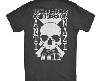 Anti Nazi Painfully Conscious American Patriotic Skull Comfortable Woke Third Eye Apparel