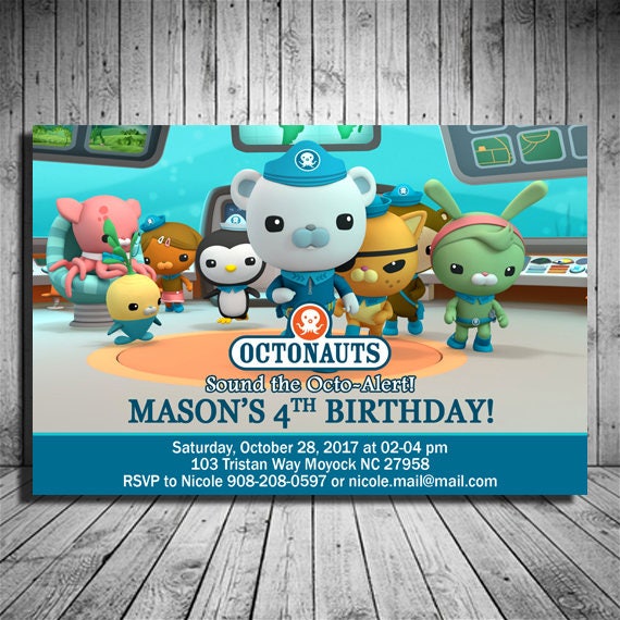 Octonauts Birthday Invitation Octonauts Invitation Octonauts