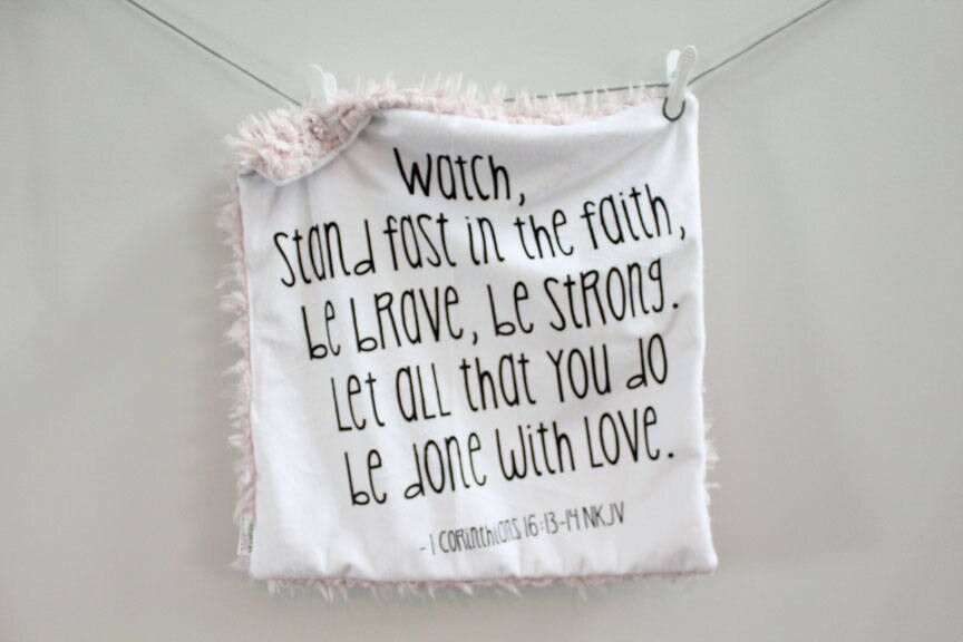 Custom Baby Blanket scripture bible verse custom words