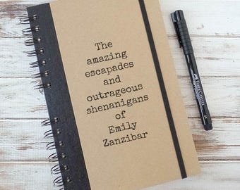 Journal Notebook School Supplies Weekly Planner Gift for Women Personalized Best Friend Gift for Boyfriend Personalized Gift Graduation AE1