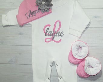 Baby girl coming home outfit | Etsy