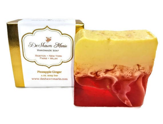 SOAP - Pineapple Ginger Handmade Soap, Vegan Soap, Soap Gift. Tropical Soap, Pineapple Soap, Mother's Day Gift, Christmas Gift