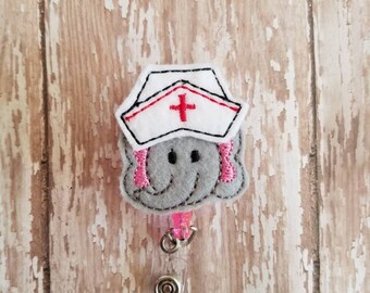 Elephant Badge Reel, Elephant Badge Holder, Elephant Badge Clip, Felt Badge Reel, Retractable Badge Reel, Nurse, Teachers, Office Workers