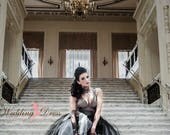 Couture Vintage Gothic Wedding Dress Retro Inspired Handmade to your measurements