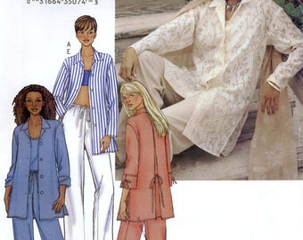 Butterick 3531 Sewing Pattern for Misses' Shirt, Top and Pants - Uncut - Size 14-16-18 - Bust 36-38-40