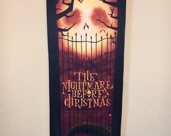Nightmare Before Christmas Fabric Scroll