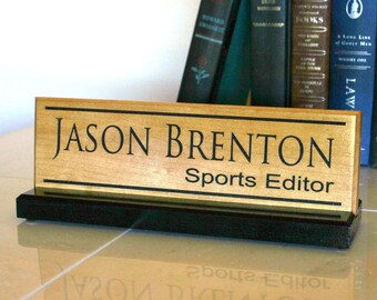 Office Desk Name Sign Custom Personalized Desk Name Plate Teacher Name Plate Professional Hardwood Desk Sign Office Accessories